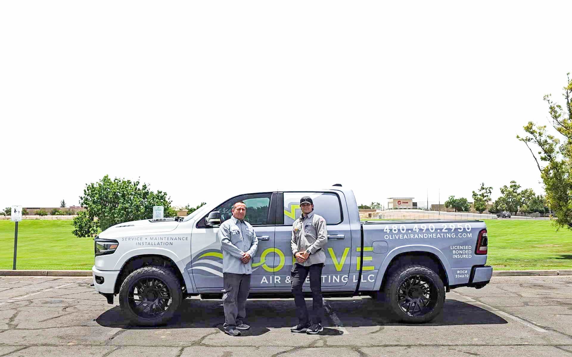 Olive Air and Heating LLC team ready to provide expert AC repair services in Peoria, AZ.